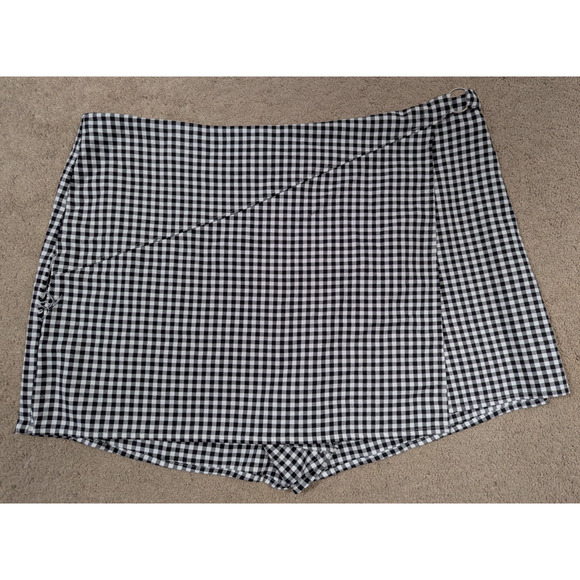 New SO Goods For Life sz 20 Mini Skirt or Skort high rise black white 0301 - Picture 1 of 5
